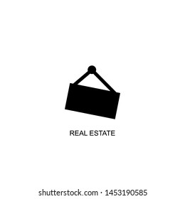 real estate icon vector black design