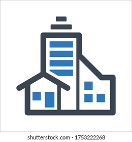 Icono inmobiliario (ilustración vectorial)