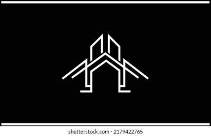 Real Estate Icon Vector Illustration template Design with Black Background