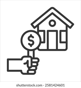 Real Estate Icon Vector Illustration Outline