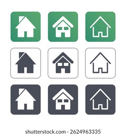 Real estate icon. Vector icon illustration. Set of icons related to real estate, property, buying, renting, house, home.
