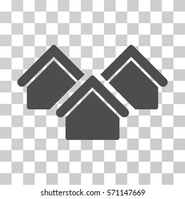 Real Estate icon. Vector illustration style is flat iconic symbol, gray color, transparent background. Designed for web and software interfaces.