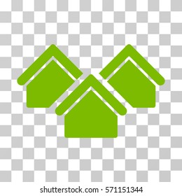 Real Estate icon. Vector illustration style is flat iconic symbol, eco green color, transparent background. Designed for web and software interfaces.