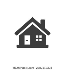 Real Estate Icon Vector Isolated Black and White Design Graphic