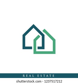 Real Estate Icon Vector Logo Template Property Symbol