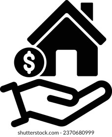 real estate icon vector sell house