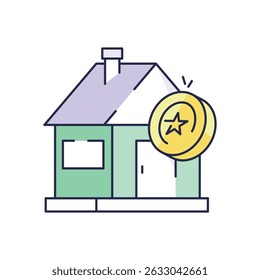 Real Estate Icon vector stock illustration