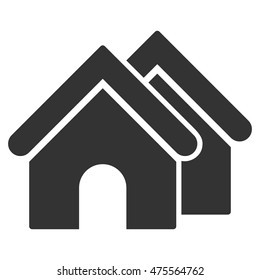 Real Estate icon. Vector style is flat iconic symbol, gray color, white background.