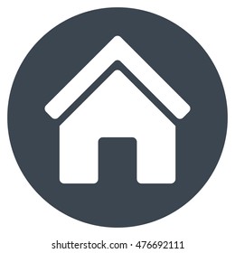 Real Estate icon. Vector style is flat iconic symbol, smooth blue color, white background.