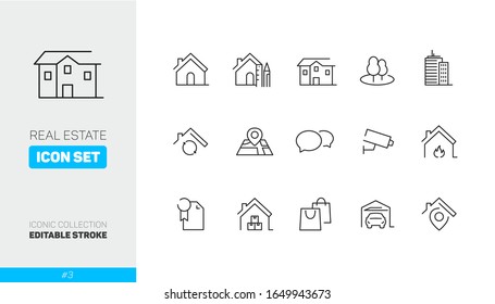 Real Estate Iconic Icon Set 3