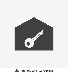 Real estate icons black and blue colors