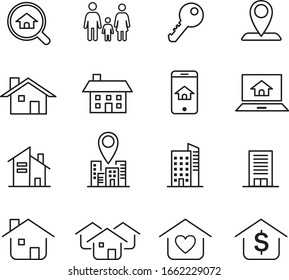 Real Estate Icons Collection Vector