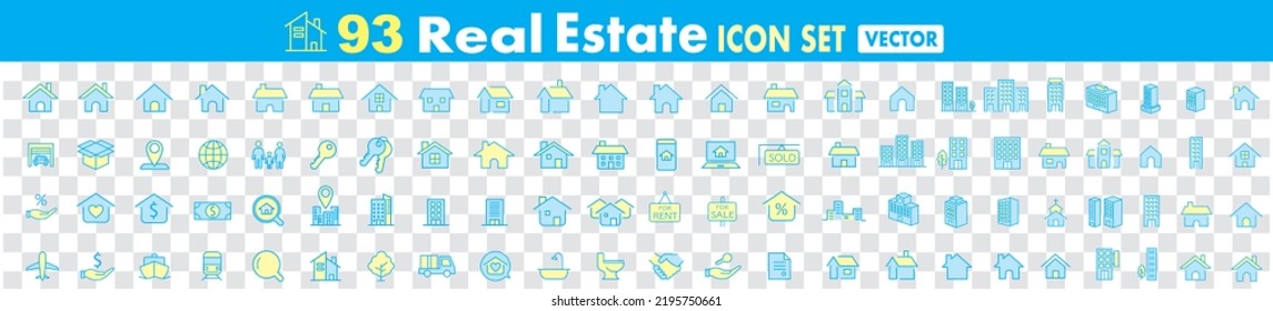 Real Estate Icons Collection Vector