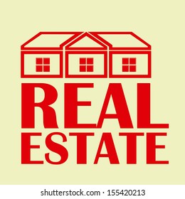 real estate icons over cream background vector illustration 