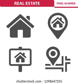 Real Estate Icons. Professional, pixel perfect icons, EPS 10 format.