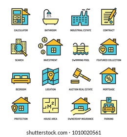 Real Estate icons set.