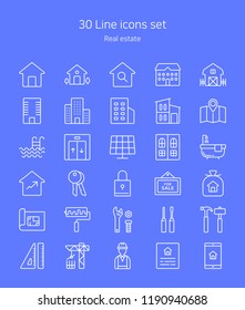 Real estate icons set.