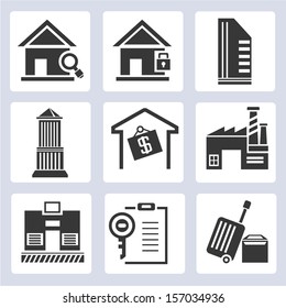 real estate icons set