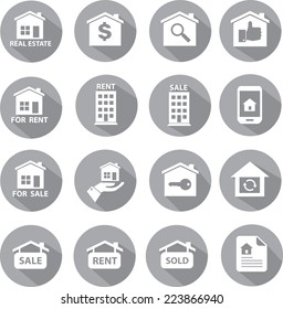 Real estate icons set