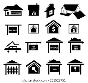 Real estate icons set
