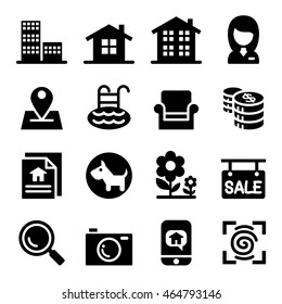 Real estate icons set