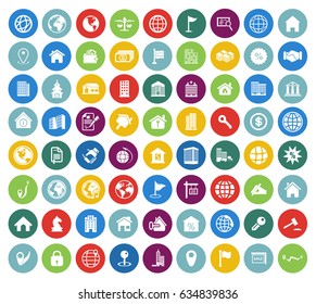 Real estate icons set