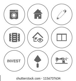 Real Estate Icons Set - House Property Sale - Apartment Rent Home Sign And Symbols