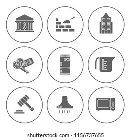 Real Estate Icons Set - House Property Sale - Apartment Rent Home Sign And Symbols