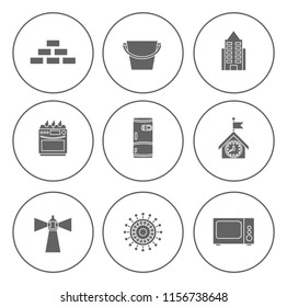 Real Estate Icons Set - House Property Sale - Apartment Rent Home Sign And Symbols