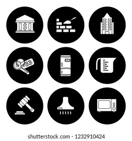 Real Estate Icons Set - House Property Sale - Apartment Rent Home Sign And Symbols