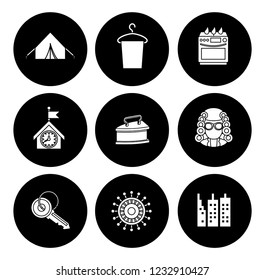 Real Estate Icons Set - House Property Sale - Apartment Rent Home Sign And Symbols