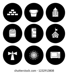 Real Estate Icons Set - House Property Sale - Apartment Rent Home Sign And Symbols