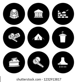 Real Estate Icons Set - House Property Sale - Apartment Rent Home Sign And Symbols