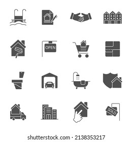 Real Estate icons set . Real Estate pack symbol vector elements for infographic web