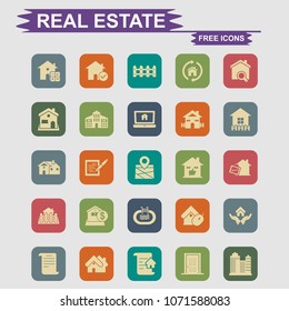 Real Estate icons set vector Real Estate icons set vector