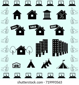 Real estate icons set vector illustration
