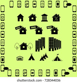 Real estate icons set vector illustration
