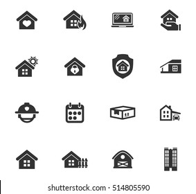 Real estate icons set for web sites and user interface
