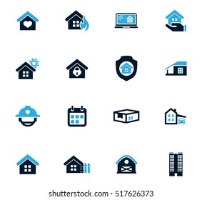 Real estate icons set for web sites and user interface