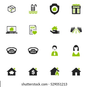 Real estate icons set for web sites and user interface