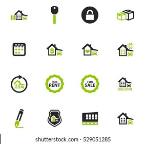 Real estate icons set for web sites and user interface