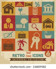 Real Estate icons set.Vector