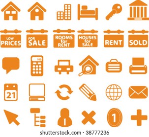 real estate icons. vector
