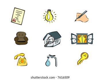 Real Estate Icons - Vector