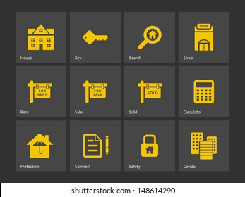 Real Estate icons. Vector illustration.