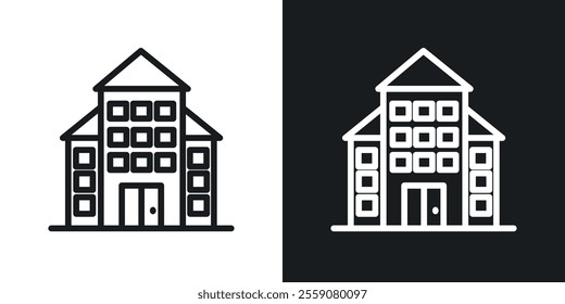 Real estate icons. vector set in black colors