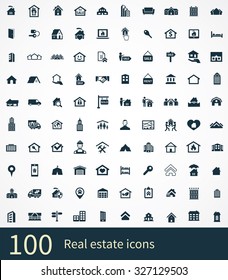 conjunto de Icons Vector inmobiliario.