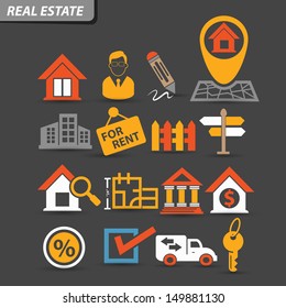 Real estate icons,vector