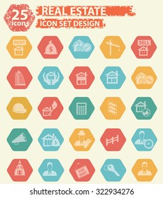Real estate icons,vector