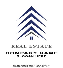 Real estate illustration logo design vector